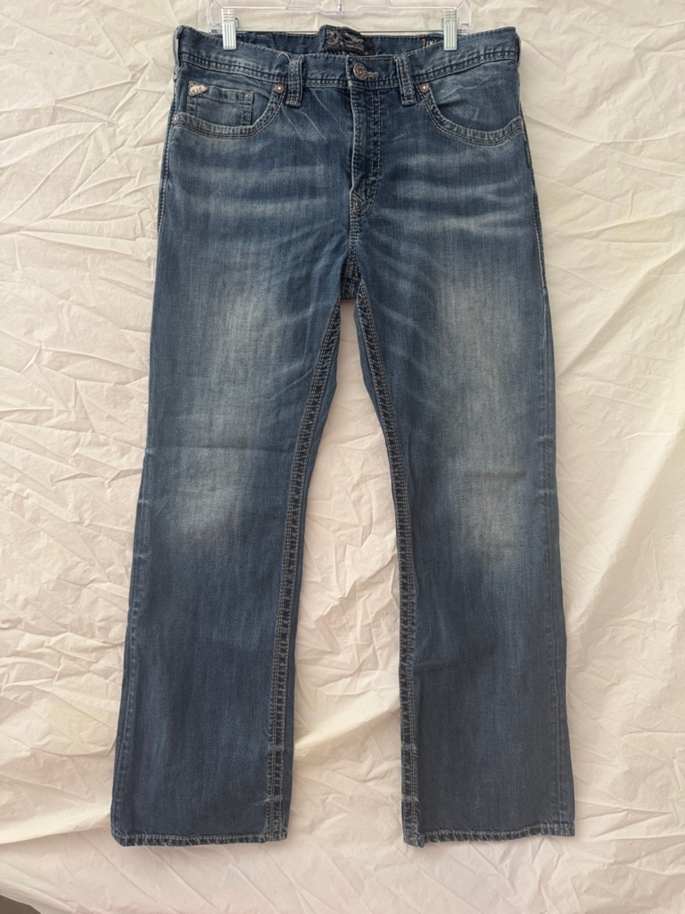 Silver Jeans Craig Men's Straight Leg Jeans in Washed Blue